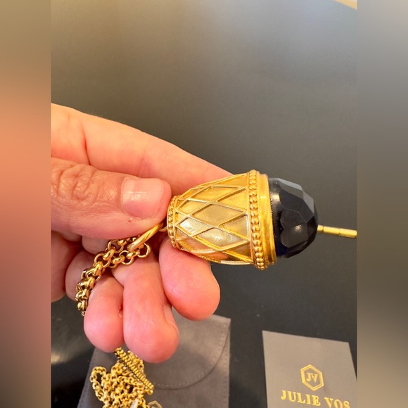 NWT Authentic Rare Luxury Minimalist Julie Vos Sapphire Blue Statement Necklace - Picture 16 of 17